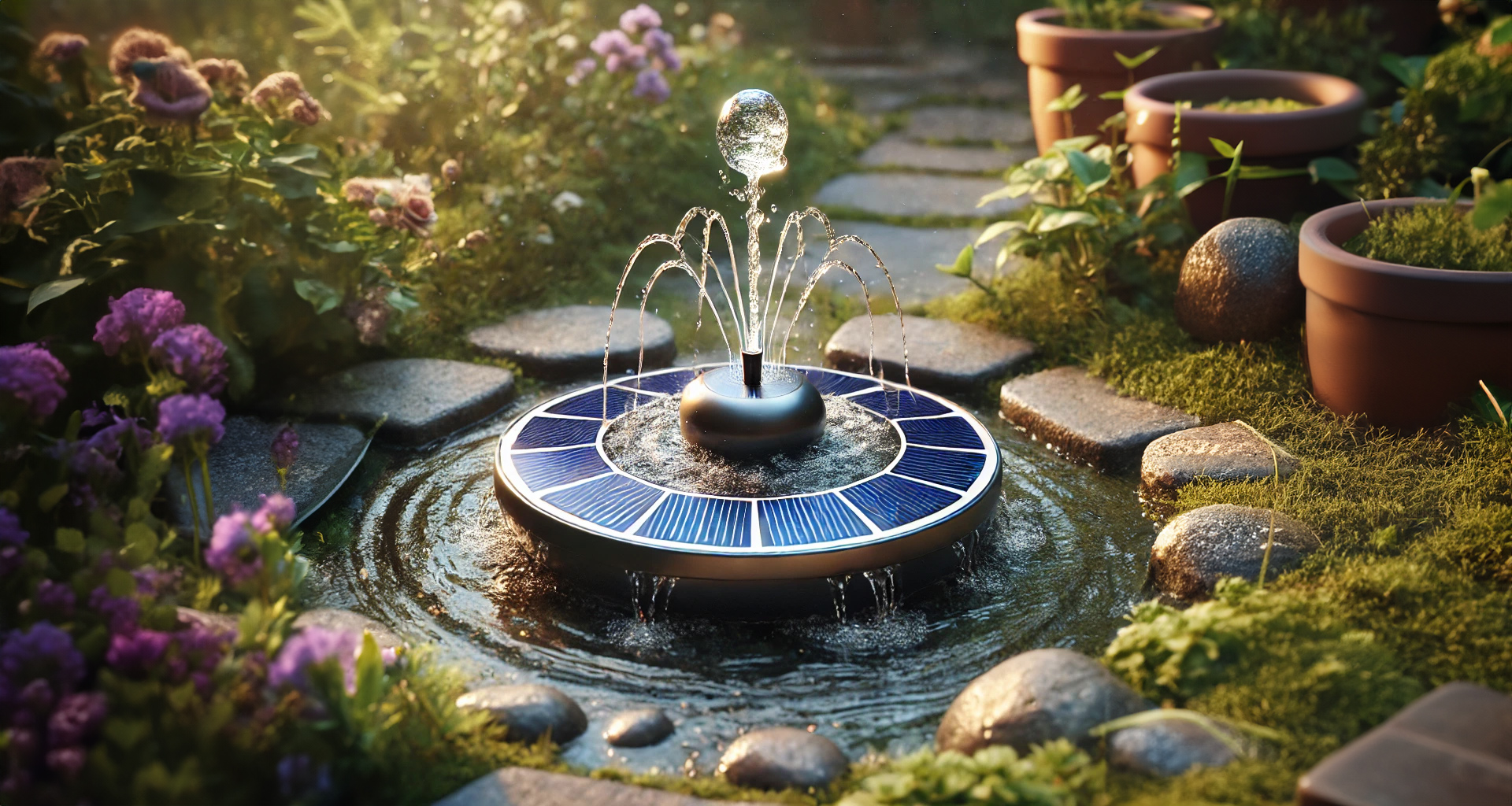 Solar Springbrunnen Garten